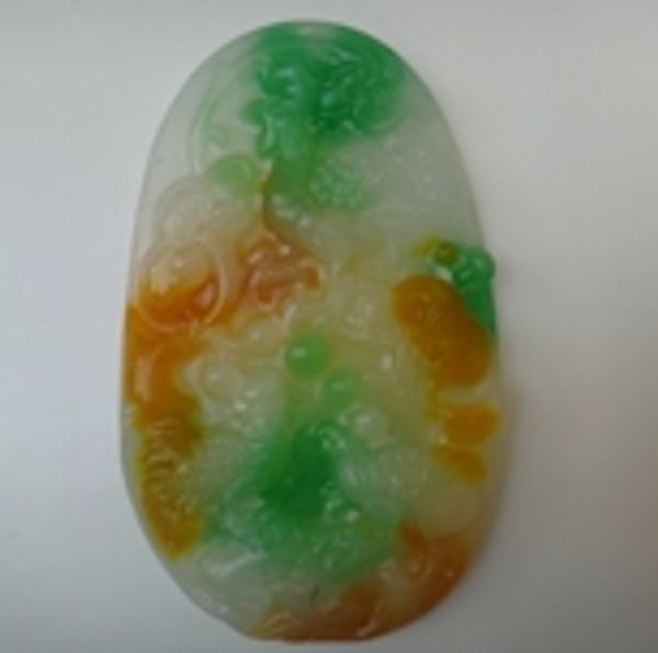 manual sculpture the color jade good lucky for you (oval) talisman necklace pendan, Silver
manual sculpture the color jade good lucky for you (oval) talisman necklace pendan, Silver