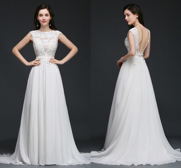flow chiffon country wedding dresses lace a line garden wedding gowns backless beach wedding party dresses robe cps747, White
flow chiffon country wedding dresses lace a line garden wedding gowns backless beach wedding party dresses robe cps747, White