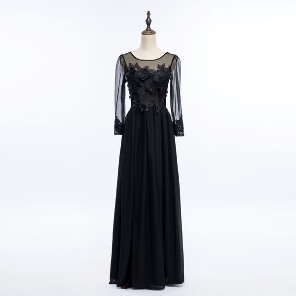 bateau neck lace chiffon long evening dress with appliques 2020 backless long evening gowns long sleeves party gowns elegant, Black;red
bateau neck lace chiffon long evening dress with appliques 2020 backless long evening gowns long sleeves party gowns elegant, Black;red