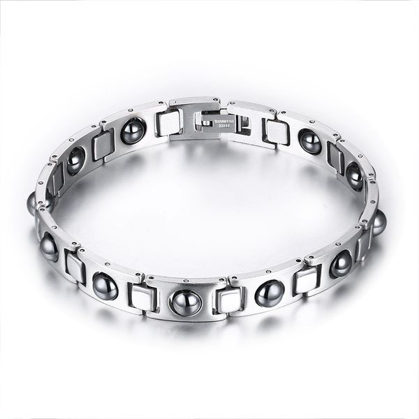 mens energy silver stainless steel silver hematite magnetic therapy power bracelet health wristband magnetic bracelet mens gift b869s, Black
mens energy silver stainless steel silver hematite magnetic therapy power bracelet health wristband magnetic bracelet mens gift b869s, Black