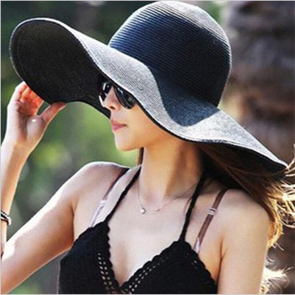 wholesale- xuyijun 2017 fashion women's ladies' foldable wide large brim floppy summer sun beach hat straw hat cap drop shipping 1, Blue;gray
wholesale- xuyijun 2017 fashion women's ladies' foldable wide large brim floppy summer sun beach hat straw hat cap drop shipping 1, Blue;gray