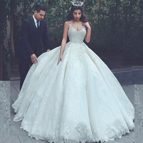 puffy lace ball gown wedding dresses victorian wedding dress v neck lace appliques open back corset ball gown bridal gowns, White
puffy lace ball gown wedding dresses victorian wedding dress v neck lace appliques open back corset ball gown bridal gowns, White