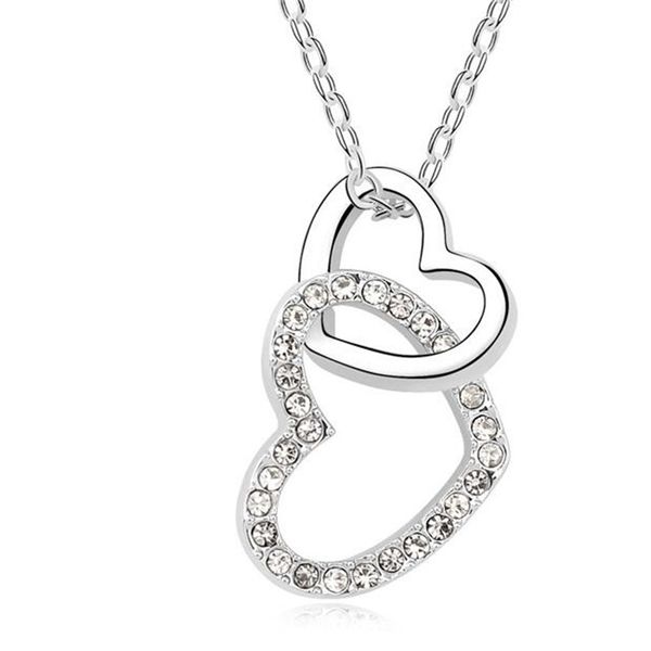 wedding jewelry heart crystal pendant fashion necklace 18k white gold plated make with swarovski elements 6 colors 10391, Silver
wedding jewelry heart crystal pendant fashion necklace 18k white gold plated make with swarovski elements 6 colors 10391, Silver