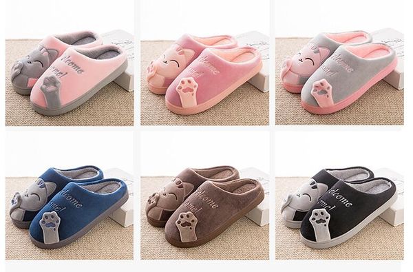 mens winter slippers cartoon cat non-slip soft warm indoor bedroom loves couple floor shoes, Black
mens winter slippers cartoon cat non-slip soft warm indoor bedroom loves couple floor shoes, Black