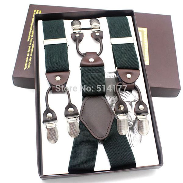 wholesale-2016 new fashion man's suspenders 6clips braces solid color width:3.5m length:118cm for husbands/father/grandfather gifts, Black;white
wholesale-2016 new fashion man's suspenders 6clips braces solid color width:3.5m length:118cm for husbands/father/grandfather gifts, Black;white