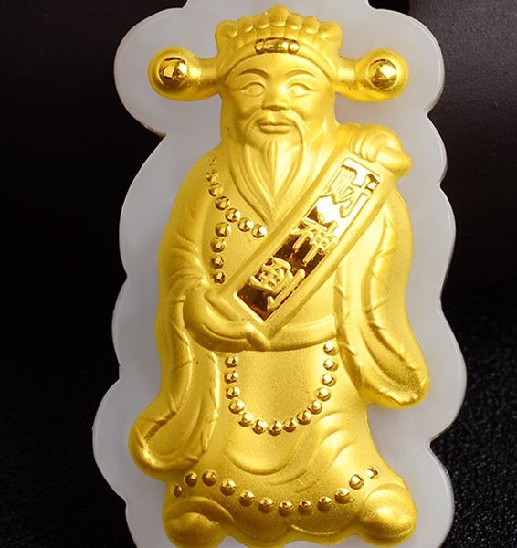 gold embedded yuk-man god of wealth (money star shining). lucky necklace pendant., Silver
gold embedded yuk-man god of wealth (money star shining). lucky necklace pendant., Silver