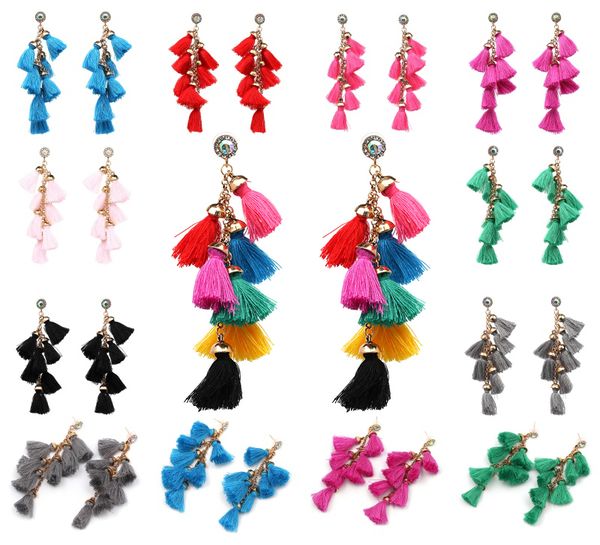 coloful bohemain ethnic jewelry long wool tassel drop dangle ear studs fringed drops wedding eardrop 10 colors gifts d37l, Silver
coloful bohemain ethnic jewelry long wool tassel drop dangle ear studs fringed drops wedding eardrop 10 colors gifts d37l, Silver