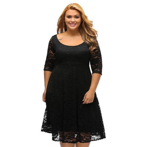 2017 polyester fat woman women's clothing xl three quarter sleeve back zipper lace printing overknee dress 61395, Black;gray
2017 polyester fat woman women's clothing xl three quarter sleeve back zipper lace printing overknee dress 61395, Black;gray