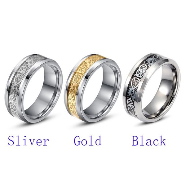 vintage gold dragon 316l stainless titanium steel ring mens jewelry for men lord wedding band male ring for lovers 3 colors, Silver
vintage gold dragon 316l stainless titanium steel ring mens jewelry for men lord wedding band male ring for lovers 3 colors, Silver