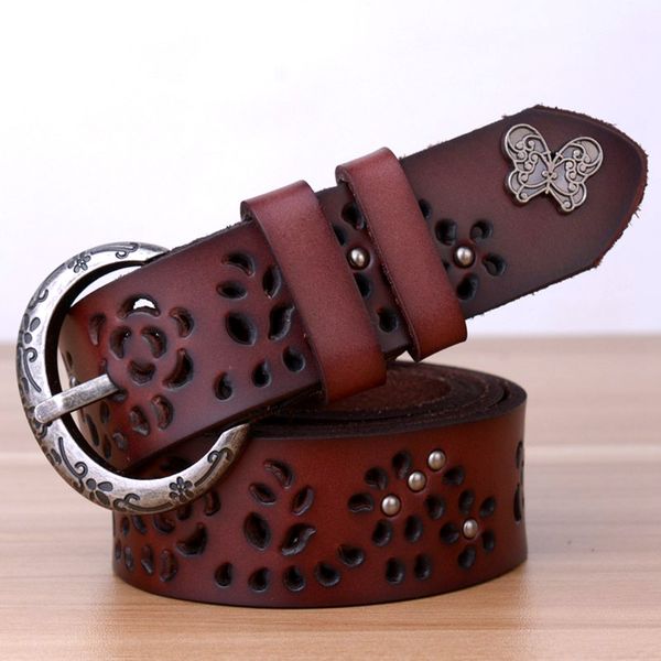 wholesale- hollow wide belt women pin buckle genuine leather belts butterfly rivet metal woman fashion female strap cinto feminino, Black;brown
wholesale- hollow wide belt women pin buckle genuine leather belts butterfly rivet metal woman fashion female strap cinto feminino, Black;brown