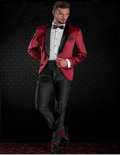 wholesale- red jacket black pants wedding suit for men shawl lapel groom tuxedos (jacket+pants+tie) mens suits best men suits custom, White;black
wholesale- red jacket black pants wedding suit for men shawl lapel groom tuxedos (jacket+pants+tie) mens suits best men suits custom, White;black