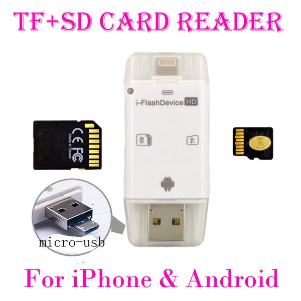 3 in 1 iFlash Drive USB Micro SD SDHC TF Card Reader Writer for iPhone5/5s/6/6s plus/ipad All Android Phones
3 in 1 iFlash Drive USB Micro SD SDHC TF Card Reader Writer for iPhone5/5s/6/6s plus/ipad All Android Phones