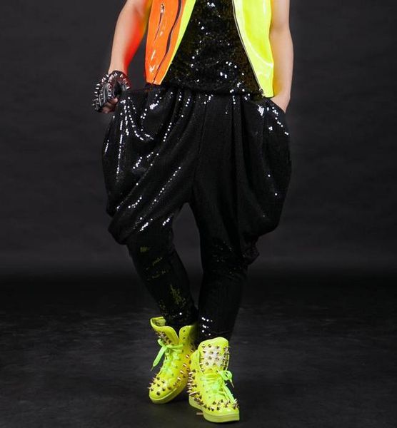 wholesale-black singer costumes dance pants men sport pants man stage trousers loose sequins harem pants mens original provide custom
wholesale-black singer costumes dance pants men sport pants man stage trousers loose sequins harem pants mens original provide custom
