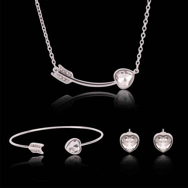 earrings necklace bangle jewelry set vintage luxury women rhinestone white gold plated arrow heart party jewelry 3-piece set wholesale js303, Black
earrings necklace bangle jewelry set vintage luxury women rhinestone white gold plated arrow heart party jewelry 3-piece set wholesale js303, Black