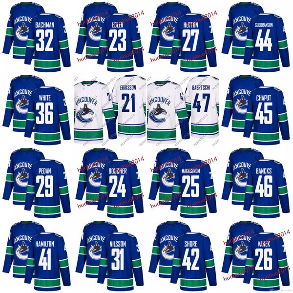 Vancouver Canucks 2017-2018 Hockey Jerseys 21 Loui Eriksson 23 Alexander Edler 24 Reid Boucher 25 Jacob Markstrom 26 Thomas Vanek Ben Hutton
Vancouver Canucks 2017-2018 Hockey Jerseys 21 Loui Eriksson 23 Alexander Edler 24 Reid Boucher 25 Jacob Markstrom 26 Thomas Vanek Ben Hutton