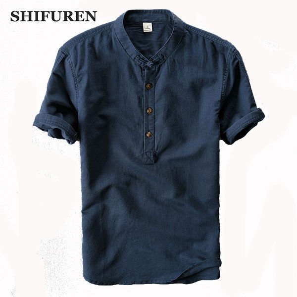 wholesale- shifuren new summer causal men linen cotton shirts short sleeve chinese mandarin collar soft breathable dress shirts plus size, White;black
wholesale- shifuren new summer causal men linen cotton shirts short sleeve chinese mandarin collar soft breathable dress shirts plus size, White;black