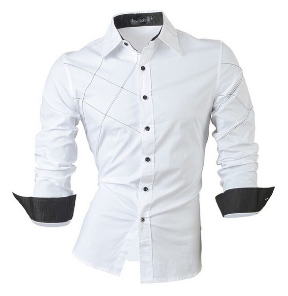 casual shirts dress male mens clothing long sleeve single breasted social slim fit brand boutique cotton western button, White;black
casual shirts dress male mens clothing long sleeve single breasted social slim fit brand boutique cotton western button, White;black