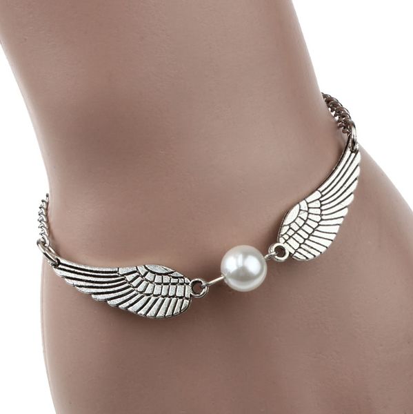 wholesale-best deal new silver imitation infinity retro pearl angel wings jewelry dove peace bracelet for women lady beauty perfect gift, White
wholesale-best deal new silver imitation infinity retro pearl angel wings jewelry dove peace bracelet for women lady beauty perfect gift, White