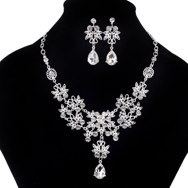 2022 fashion crystal adjustable bridal jewelry sets wedding rhinestone necklace earrings jewelry set wedding accessories, White
2022 fashion crystal adjustable bridal jewelry sets wedding rhinestone necklace earrings jewelry set wedding accessories, White