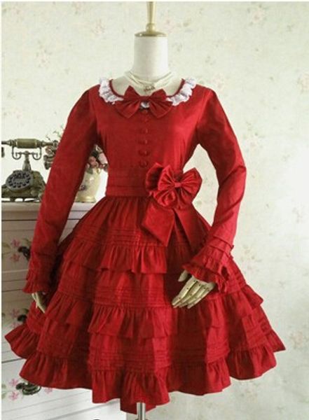 llt062) autumn outfit gothic lolita dress long-sleeved cosplay dress bitter fleabane bitter fleabane restoring ancient ways, Black;red
llt062) autumn outfit gothic lolita dress long-sleeved cosplay dress bitter fleabane bitter fleabane restoring ancient ways, Black;red