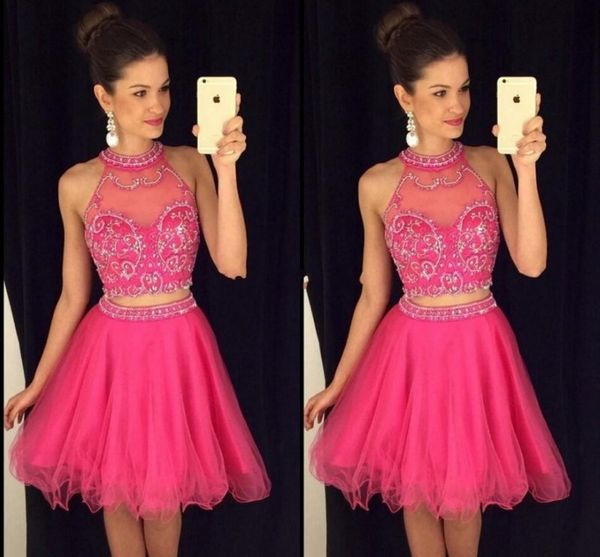 pink two pieces short homecoming dresses jewel neck sleeveless sequins beaded tulle short cocktail dresses prom party dresses, Blue;pink
pink two pieces short homecoming dresses jewel neck sleeveless sequins beaded tulle short cocktail dresses prom party dresses, Blue;pink