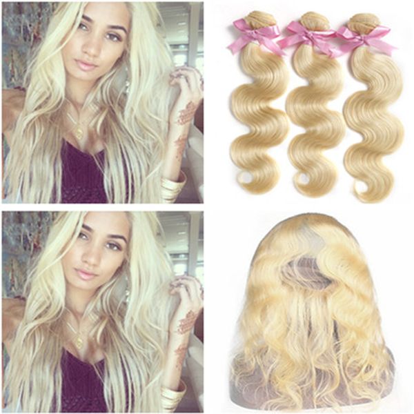pre plucked 360 band full lace frontal closure 22.5x4x2 with blonde 3bundles virgin brazilian body wave pure #613 human hair weaves, Black;brown
pre plucked 360 band full lace frontal closure 22.5x4x2 with blonde 3bundles virgin brazilian body wave pure #613 human hair weaves, Black;brown