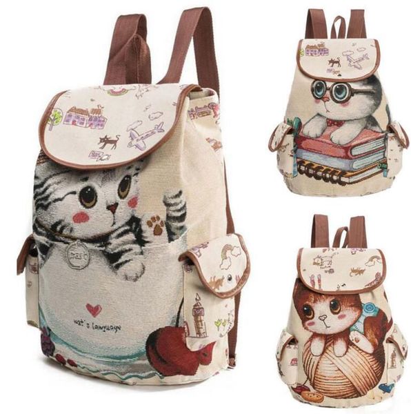 Cute Cats Canvas Shoulder Bag Jacquard Embroidered Kids Teenager Girls Backpack School Bags Rucksack Bag KKA2828
Cute Cats Canvas Shoulder Bag Jacquard Embroidered Kids Teenager Girls Backpack School Bags Rucksack Bag KKA2828