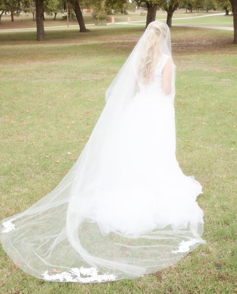 new arrival 3m cathedral legth white ivory wedding veil one layer bridal veil cut edge applique 831p, Black
new arrival 3m cathedral legth white ivory wedding veil one layer bridal veil cut edge applique 831p, Black