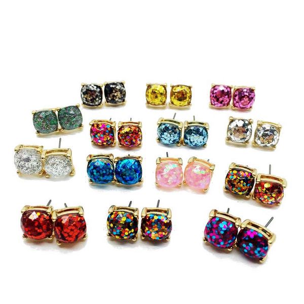 new design square glitter sweet earring stud party cute earring elegant earring selling candy color, Golden;silver
new design square glitter sweet earring stud party cute earring elegant earring selling candy color, Golden;silver