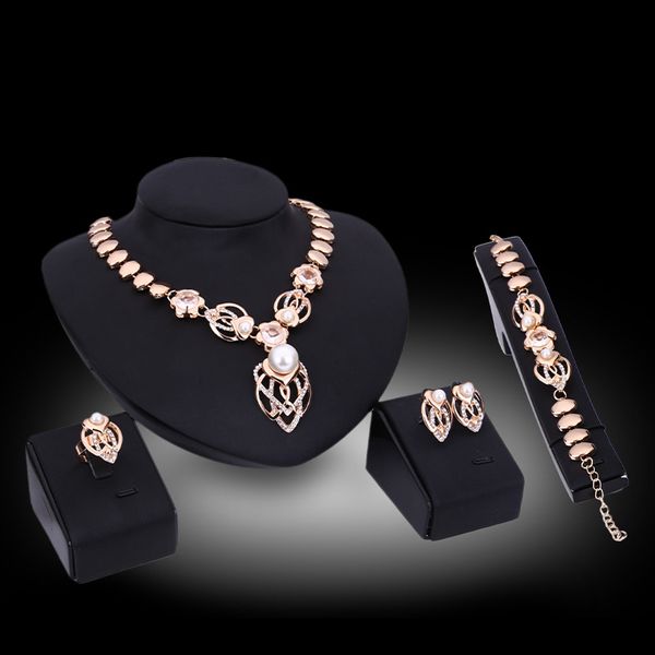 ring necklace bracelet earrings jewelry set elegant luxury rhinestone & pearl 18k gold plated flowers party jewelry 4-piece set js212, Slivery;golden
ring necklace bracelet earrings jewelry set elegant luxury rhinestone & pearl 18k gold plated flowers party jewelry 4-piece set js212, Slivery;golden