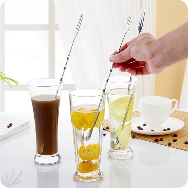 26cm stainless steel long mixing spoon, spiral long bar spoons for cocktail drinking, two head long spoons forks
26cm stainless steel long mixing spoon, spiral long bar spoons for cocktail drinking, two head long spoons forks