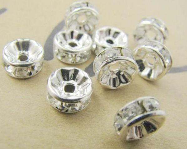 8mm white crystal spacer metal silver plated rondelle rhinestone loose beads for diy jewelry making fit bracelet 2252
8mm white crystal spacer metal silver plated rondelle rhinestone loose beads for diy jewelry making fit bracelet 2252