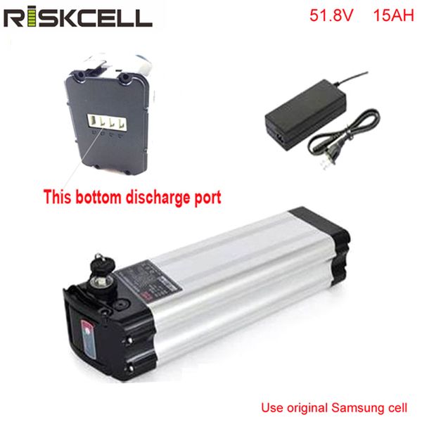 bottom discharge 51.8v electric bike battery pack li-ion ebike 52v 15ah akku for electric bicycle kit 1000w for samsung cell
bottom discharge 51.8v electric bike battery pack li-ion ebike 52v 15ah akku for electric bicycle kit 1000w for samsung cell