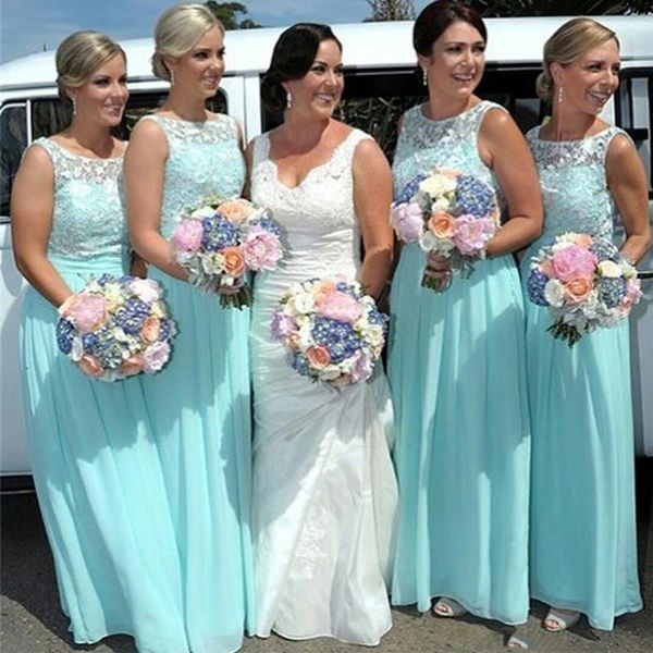 light sky blue lace chiffon bridesmaid dresses for wedding scoop neck romantic long sleeveless woman formal party gown, White;pink
light sky blue lace chiffon bridesmaid dresses for wedding scoop neck romantic long sleeveless woman formal party gown, White;pink