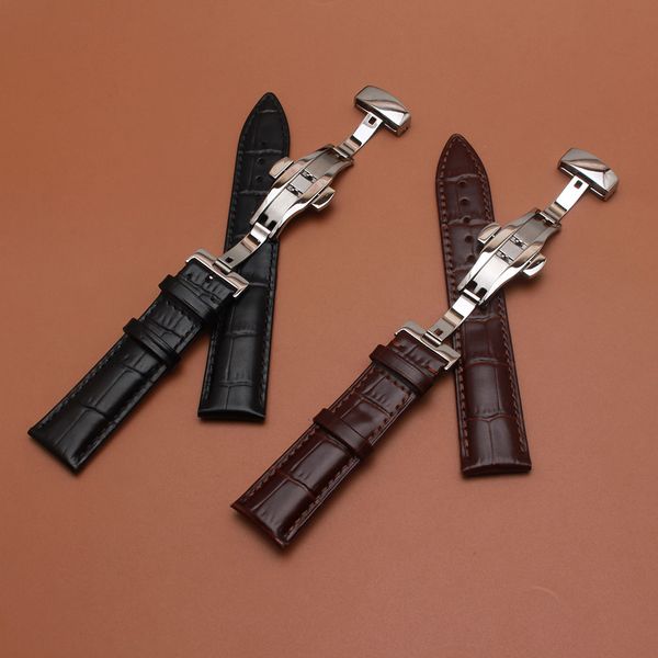 common watchbands genuine leather cowhide watch strap with butterfly buckle silver deployment 14 16 18 19 20 21 22mm fashion accessories new, Black;brown
common watchbands genuine leather cowhide watch strap with butterfly buckle silver deployment 14 16 18 19 20 21 22mm fashion accessories new, Black;brown