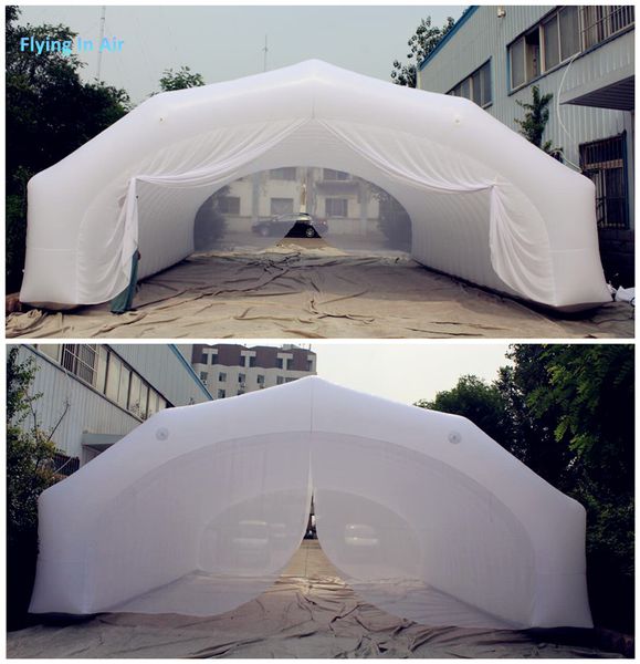 Image of 8m Outdoor/ Indoor Inflatable Advertising Tent Frame White Tent Tunnel with Curtain for Advetisement and Exposition
