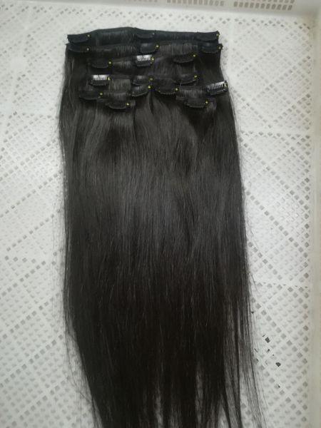 elibess hair virgin clip in hair extension 100g 9pieces/lot 1b natural color human hair clip in, Black
elibess hair virgin clip in hair extension 100g 9pieces/lot 1b natural color human hair clip in, Black