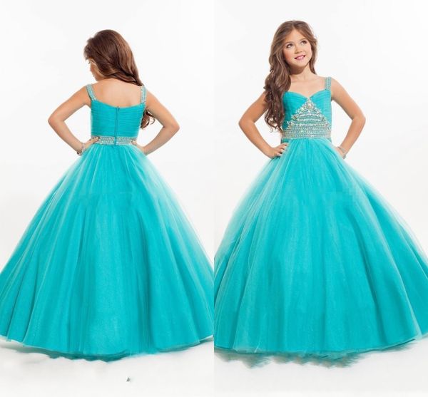 2016 new mint turquoise girls pageant dresses sweetheart crystal beaded ball gown long sweep train kids girls dress birthday communion gowns, White;red
2016 new mint turquoise girls pageant dresses sweetheart crystal beaded ball gown long sweep train kids girls dress birthday communion gowns, White;red