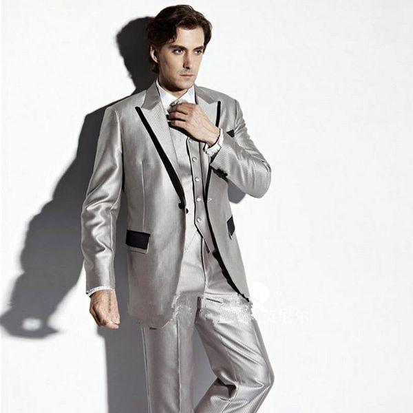 wholesale-2016 new men wedding bridegroom silver fashion three sets prom suits ( jacket + pants + vest+tie)men blazer dress tuxedos, White;black
wholesale-2016 new men wedding bridegroom silver fashion three sets prom suits ( jacket + pants + vest+tie)men blazer dress tuxedos, White;black