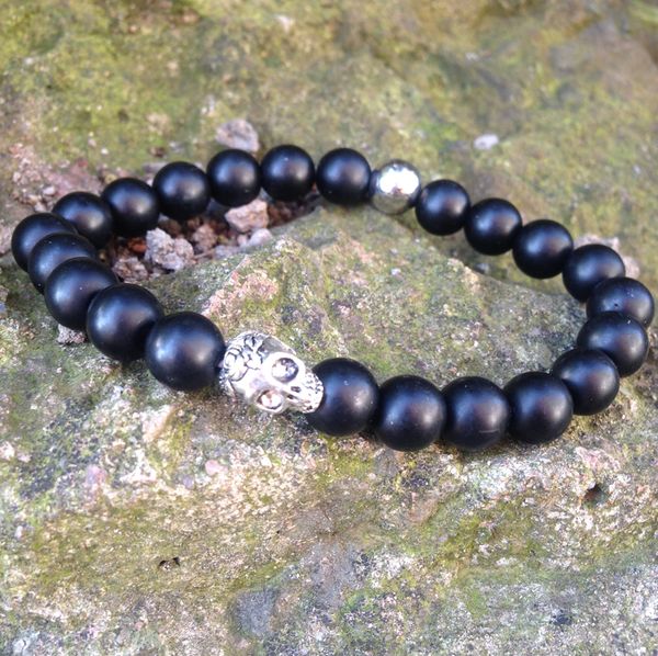 sn0425 silver skull beaded bracelet hand made bracelet matte black onyx stone bracelets fashion men bracelet
sn0425 silver skull beaded bracelet hand made bracelet matte black onyx stone bracelets fashion men bracelet