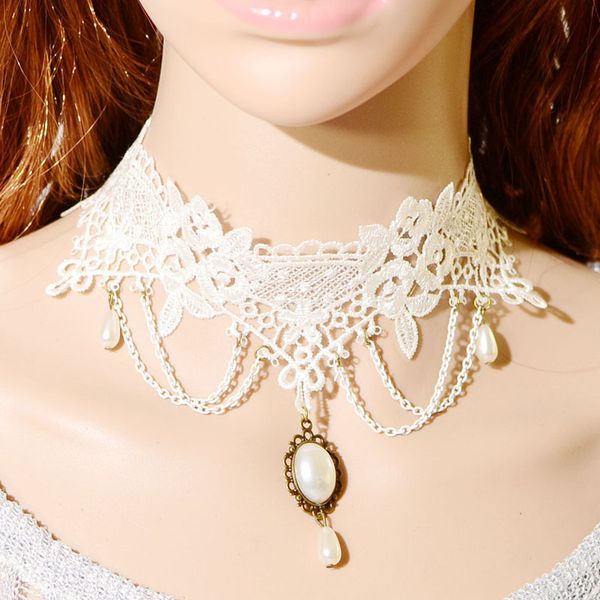 vintage handmade retro short gothic steampunk lace flower choker necklace and party a good choice, Silver
vintage handmade retro short gothic steampunk lace flower choker necklace and party a good choice, Silver