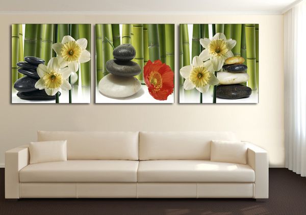 

новая печать картины маслом бамбук цветок пейзаж картина холст картины на стене картины для гостиной декор повесить картины без рамки
