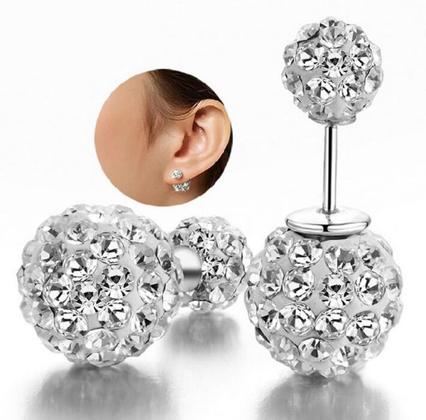 925 Silver Shamballa Crystal Earrings disco double sided Ball Stud Earrings Jewelry for Women with Rhinestone Crystal
925 Silver Shamballa Crystal Earrings disco double sided Ball Stud Earrings Jewelry for Women with Rhinestone Crystal