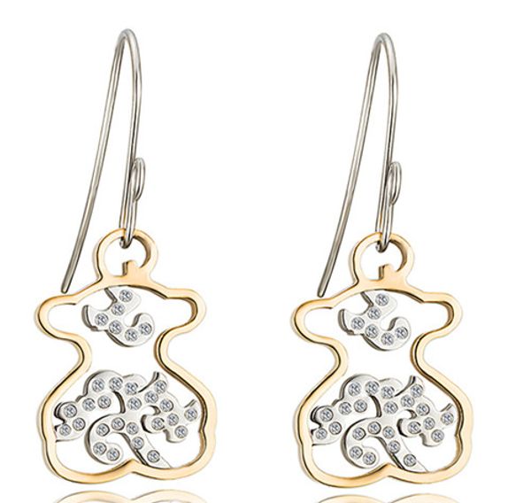 Wholesale and retail 2017 free shipping stainless steel taddy cute with stone hollow Ear hooks spain
Wholesale and retail 2017 free shipping stainless steel taddy cute with stone hollow Ear hooks spain