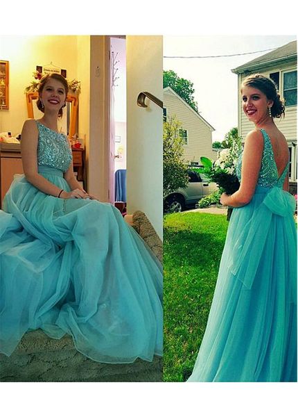 tulle bateau neckline sleeveless a-line prom dresses with beadings green tulle open back long evening dress vestido de formatura, Black
tulle bateau neckline sleeveless a-line prom dresses with beadings green tulle open back long evening dress vestido de formatura, Black