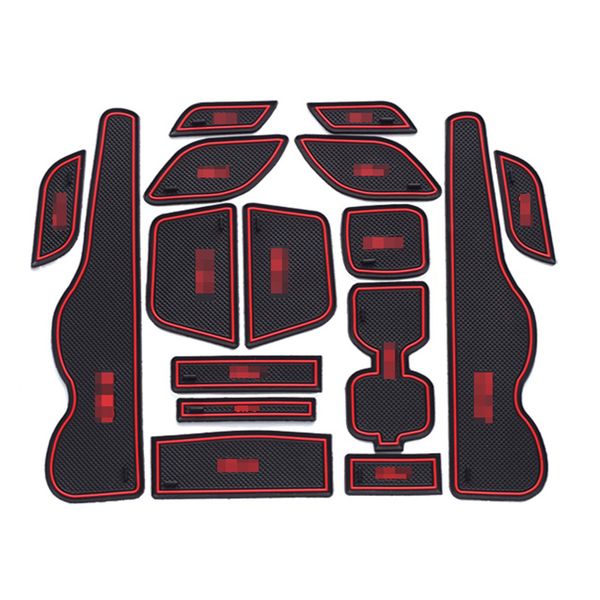 16pcs interior non-slip door cup holder black rubber mats red line for honda cr-v 2012-2013
16pcs interior non-slip door cup holder black rubber mats red line for honda cr-v 2012-2013