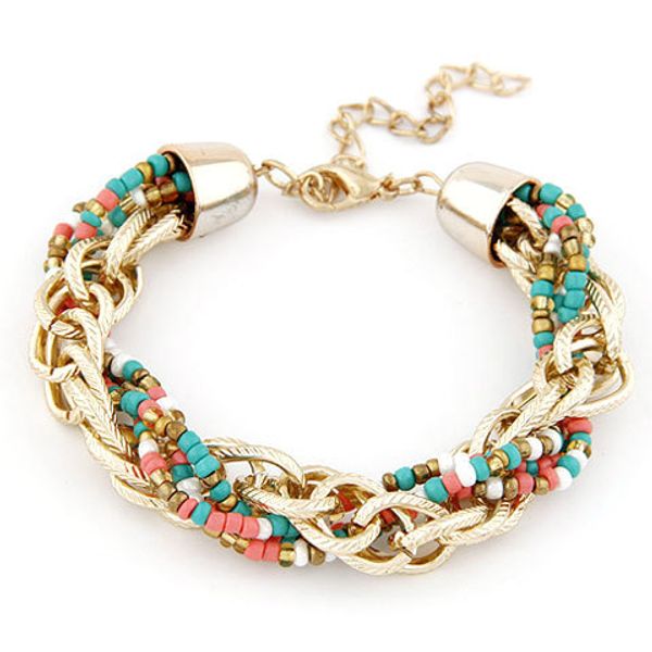 wholesale-new western style bead jewelry bohemia fashion charms polychrome color metal beads bracelet women fine jewelry d211, Golden;silver
wholesale-new western style bead jewelry bohemia fashion charms polychrome color metal beads bracelet women fine jewelry d211, Golden;silver