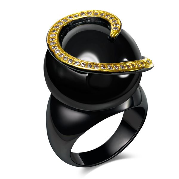 unique design and black plate with cubic zirconia stone 2 tone color ring for cocktail party, Golden;silver
unique design and black plate with cubic zirconia stone 2 tone color ring for cocktail party, Golden;silver