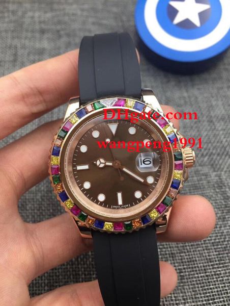 men watch 43mm 116655 brown dial rubber date strap bands diamond bezel asia 2813 movement automatic mens watch watches, Slivery;brown
men watch 43mm 116655 brown dial rubber date strap bands diamond bezel asia 2813 movement automatic mens watch watches, Slivery;brown