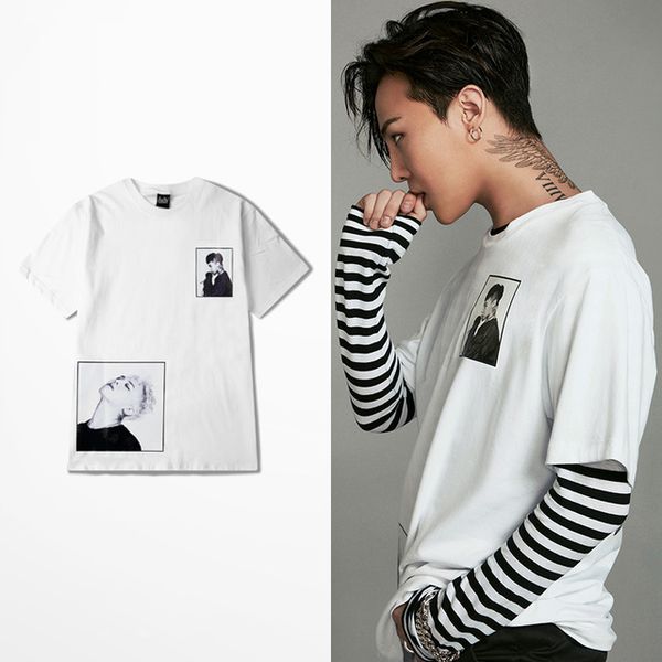 New Designer G Dragon T Shirt GD Photo T-shirts Short Sleeve White Men Women Tshirt THDX0371XX
New Designer G Dragon T Shirt GD Photo T-shirts Short Sleeve White Men Women Tshirt THDX0371XX
